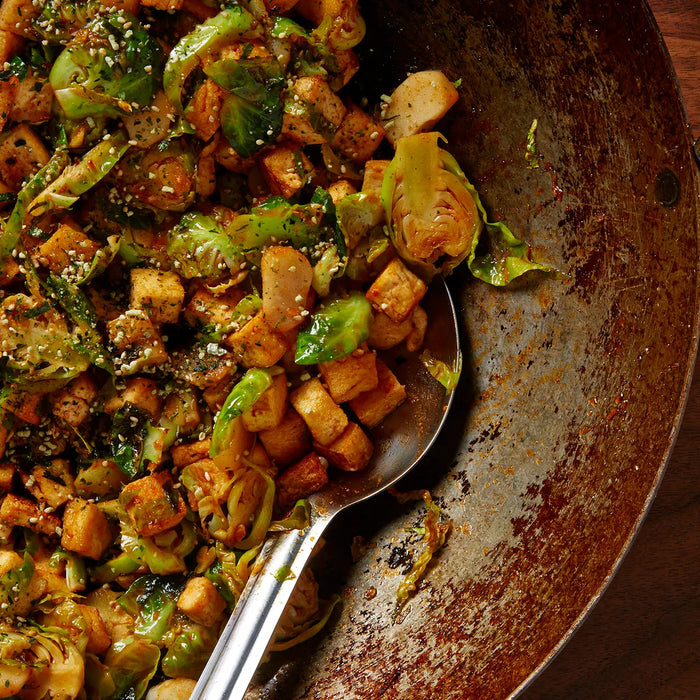 Tofu Stir-Fry with Brussels Sprouts