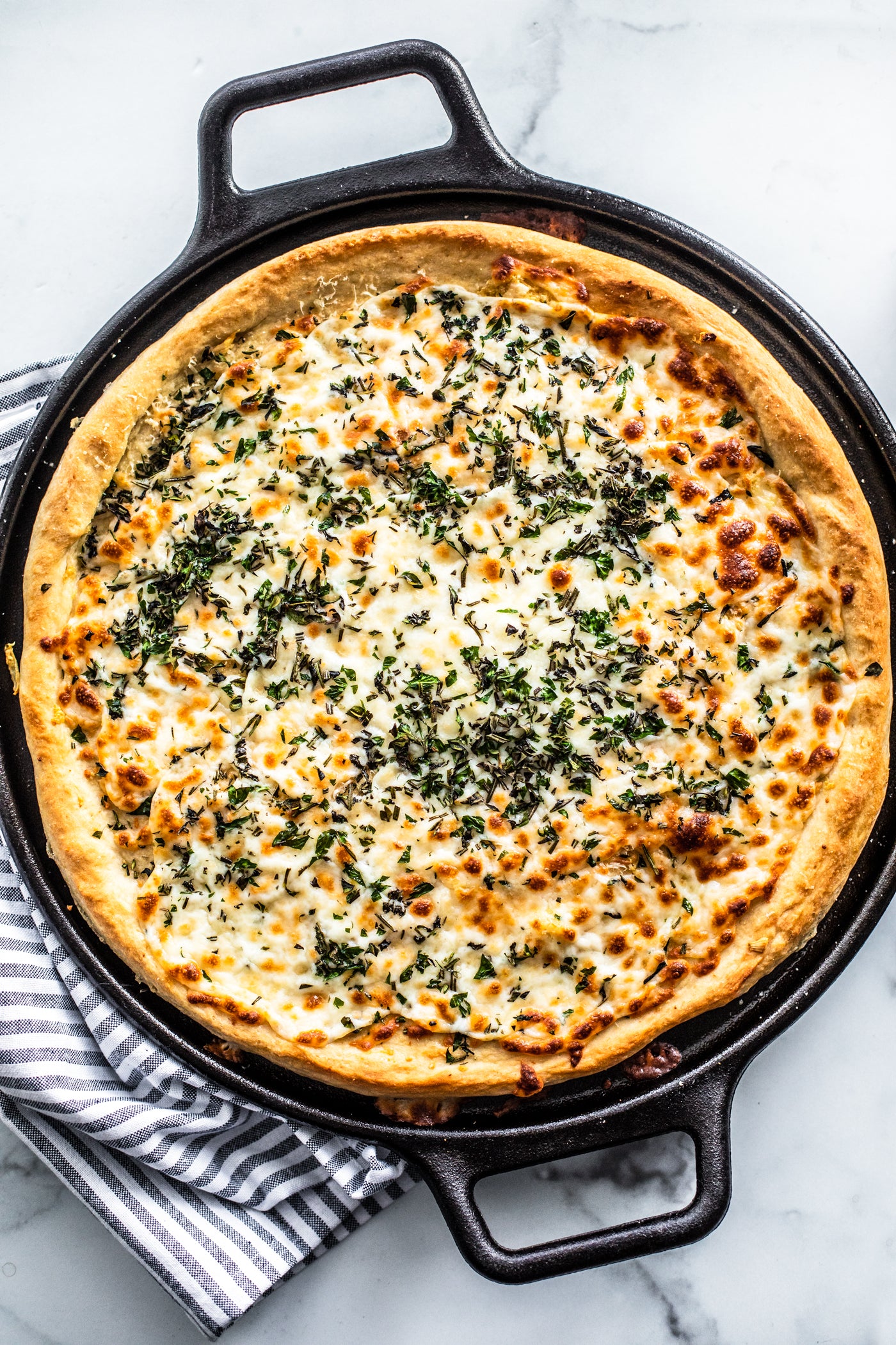 Garlic and Herb Three Cheese Pizza