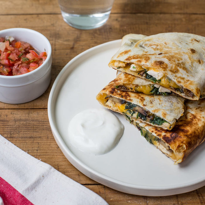 Chicken-Mushroom Quesadillas