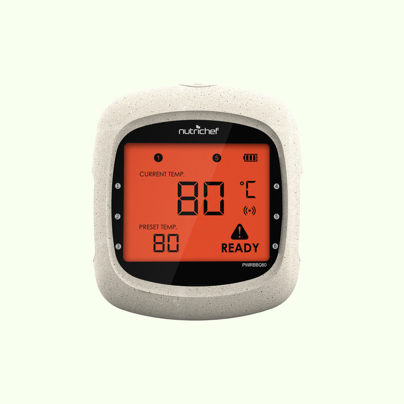 NutriChef WiFi Grill Meat Thermometer, Wireless Dual Smart Probes