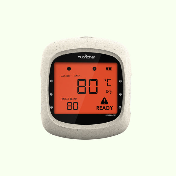 Smart Bluetooth BBQ Grill Thermometer - Digital Display, Stainless