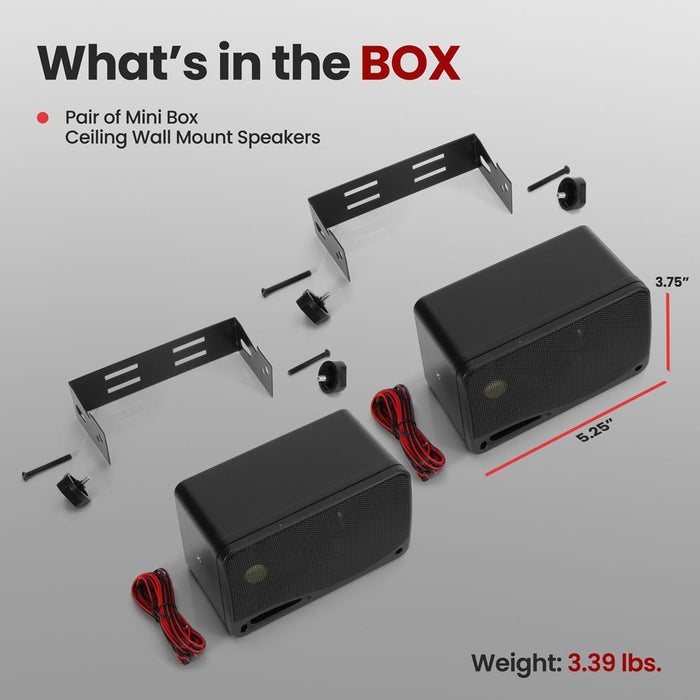 200 Watts 3-Way Mini Box Speaker System