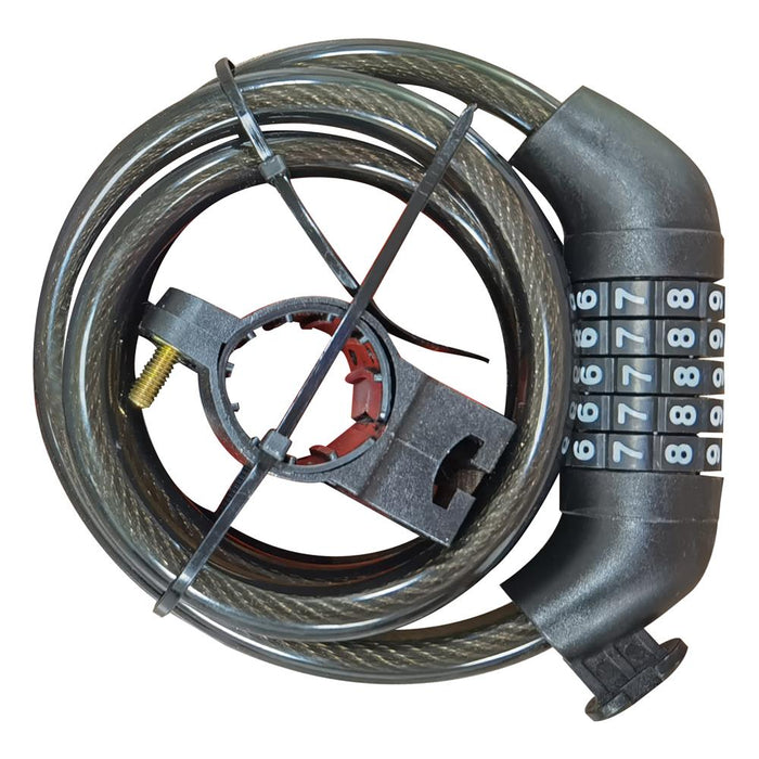 5-Digit Combination Cable Lock For Bikes And Scooters