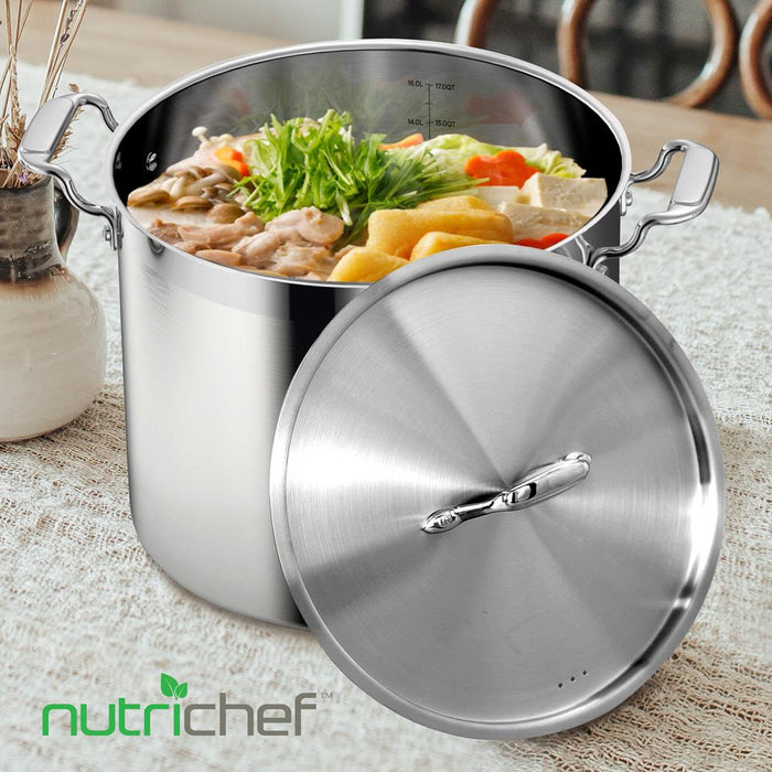 Lid For 12 Quart Stockpot - Stainless Steel Lid, Works With Model Number: Ncspt12Q