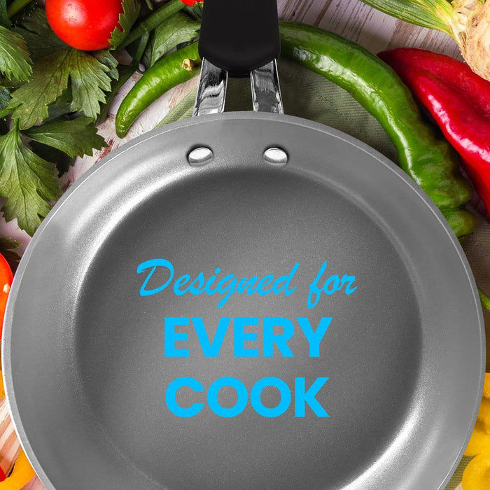 9.5'' Large Fry Pan - Frypan Interior Coated With Durable Ceramic Non-Stick Coating, Stainless Steel, Works With Model Number: Ncsss12