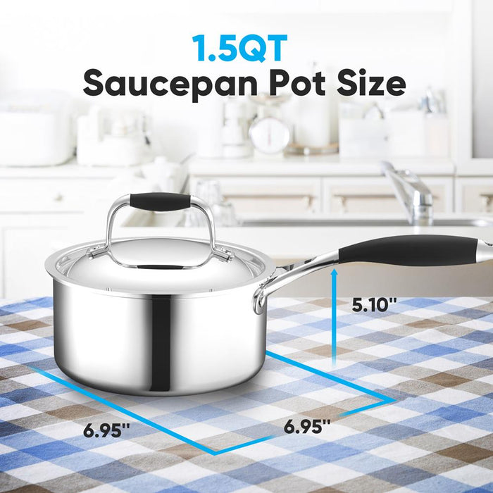 Saucepan With Lid - Stainless Steel, Works With Model Number: Ncsss12