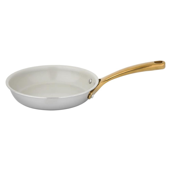 8'' Small Fry Pan - Frypan Interior Coated With Durable Ceramic Non-Stick Coating, Stainless Steel, Works With Model Number: Ncsts16