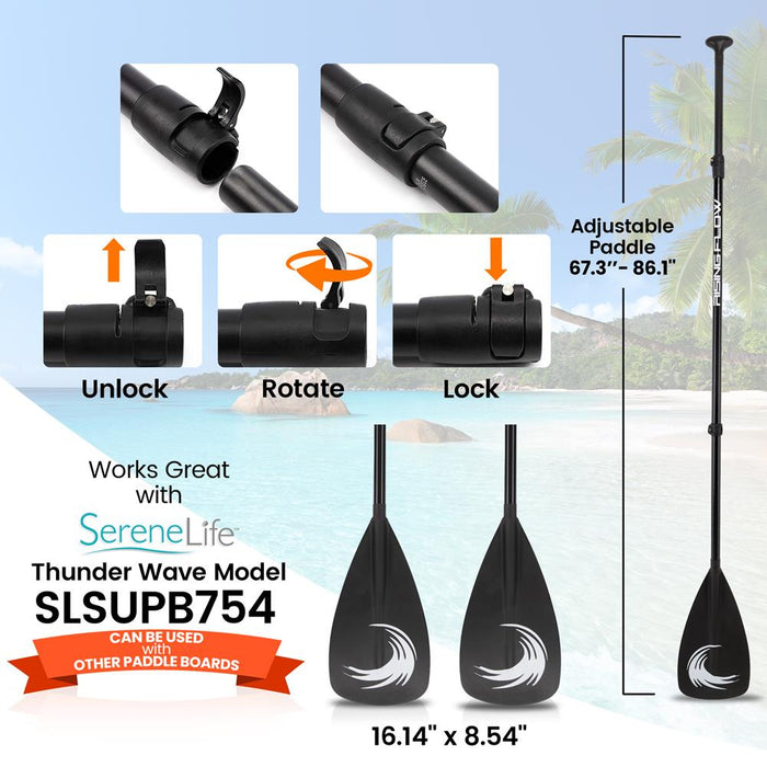 Sup Stand Up Paddle-Board Adjustable Paddle (Used For Serenelife Model: Slsupb754)