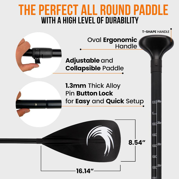 Sup Stand Up Paddle-Board Adjustable Paddle (Used For Serenelife Model: Slsupb754)