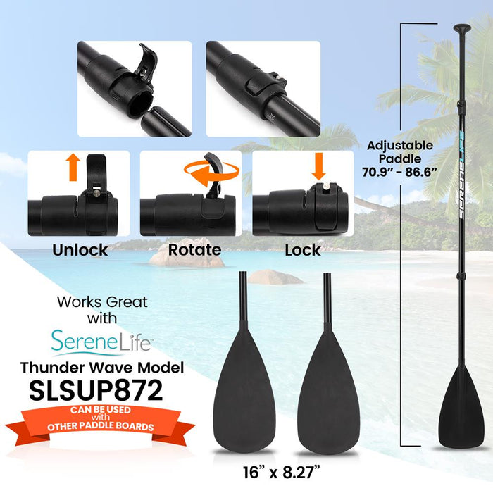 Sup Stand Up Paddle-Board Adjustable Paddle (Used For Serenelife Model: Slsupb872)