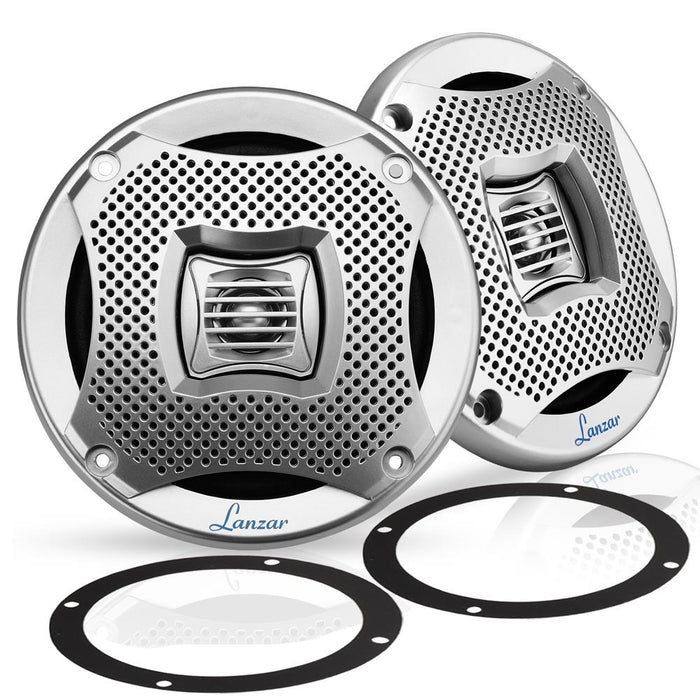 400 Watts 5.25'' 2-Way Marine Speakers (Silver Color)