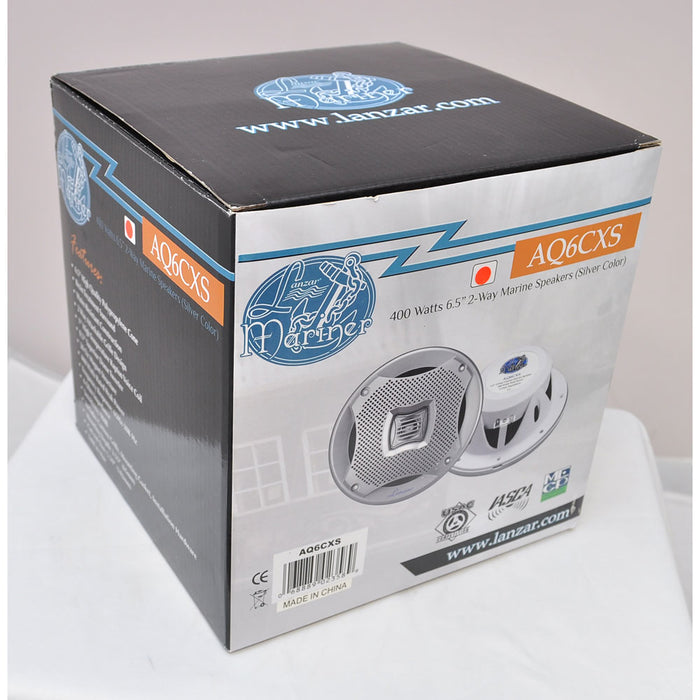 400 Watts 6.5'' 2-Way Marine Speakers (Silver Color)