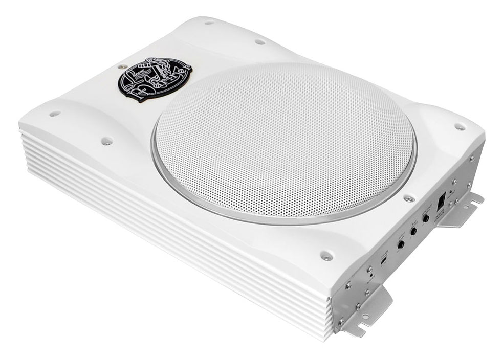 8'' 1000 Watts Low-Profile Super Slim Active Amplified Marine/Waterproof Subwoofer System