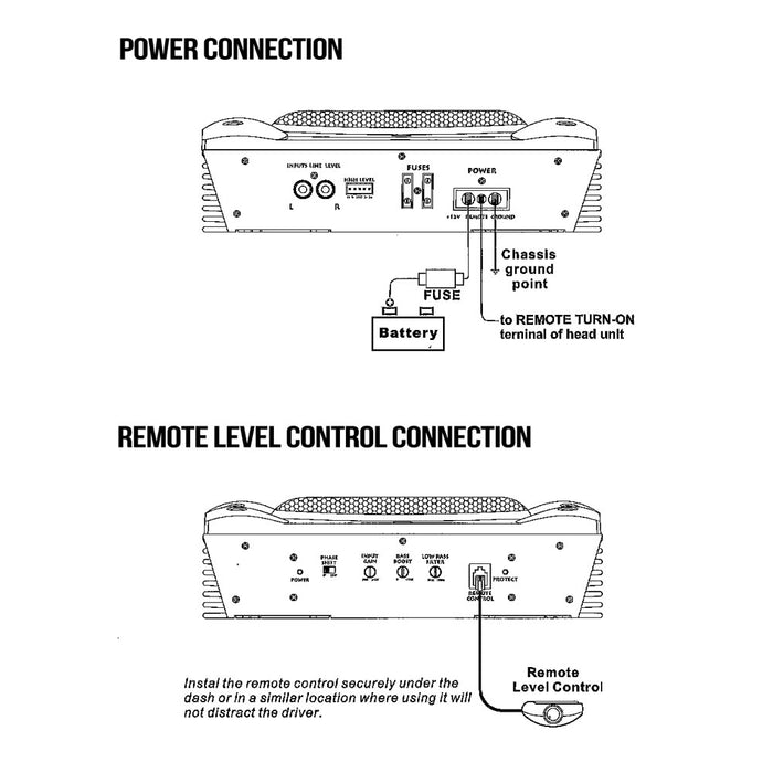 8'' 1000 Watts Low-Profile Super Slim Active Amplified Marine/Waterproof Subwoofer System