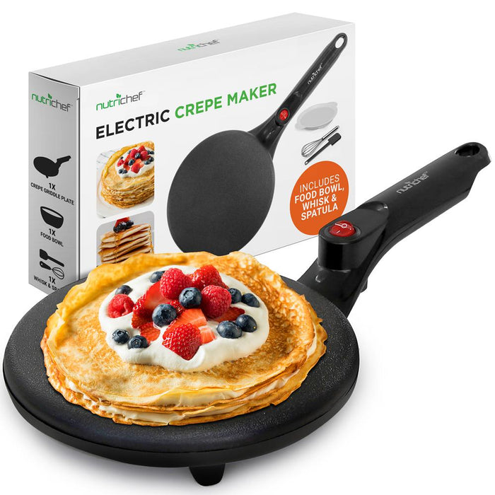 Electric Griddle Crepe Maker Hot Plate Cooktop — NutriChef Kitchen