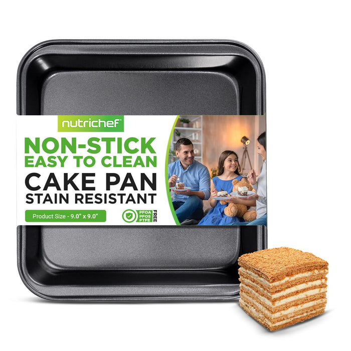 Non-Stick Square Cake Pan - Deluxe Nonstick Gray Coating Inside And Outside,  Compatible With Model: Ncbs10S (Black)