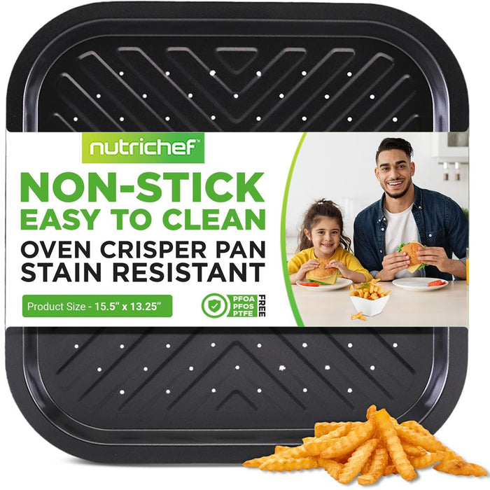 Non-Stick Oven Crisper Pan - Deluxe Nonstick Gray Coating Inside And Outside, Compatible With Model: Ncbs10S (Black)