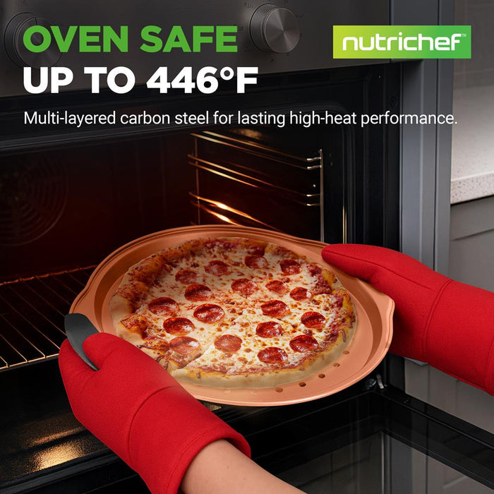 Non Stick Pizza Pan NutriChef Nonstick Pizza Pan