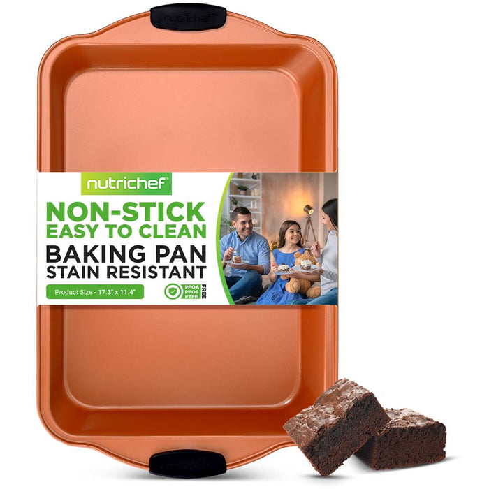 Non-Stick Baking Pan - Flexible Nonstick Carbon Steel Bake Pan With Black Silicone Handles, Compatible With Models: Ncsbs54S, Ncsbs52S (Copper)