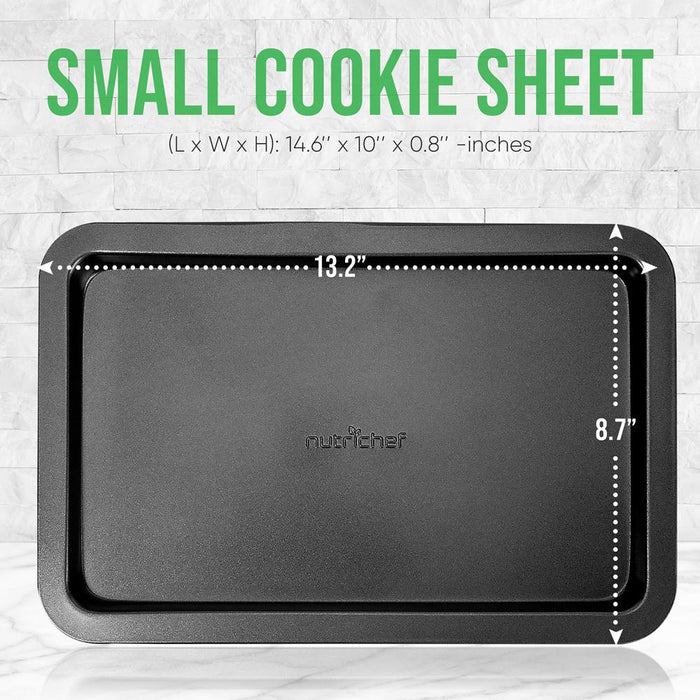 Small Cookie Sheet - Non-Stick Bake Trays With Black Coating Inside & Outside, Compatible With Model: Nczk3B (Gray)