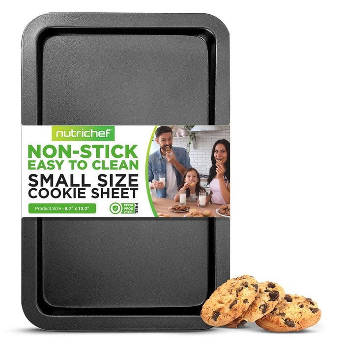 Small Cookie Sheet - Non-Stick Bake Trays With Black Coating Inside & Outside, Compatible With Model: Nczk3B (Gray)