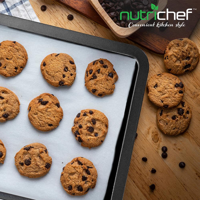 Large Cookie Sheet - Non-Stick Bake Trays With Black Coating Inside & Outside, Compatible With Model: Nczk3B (Gray)