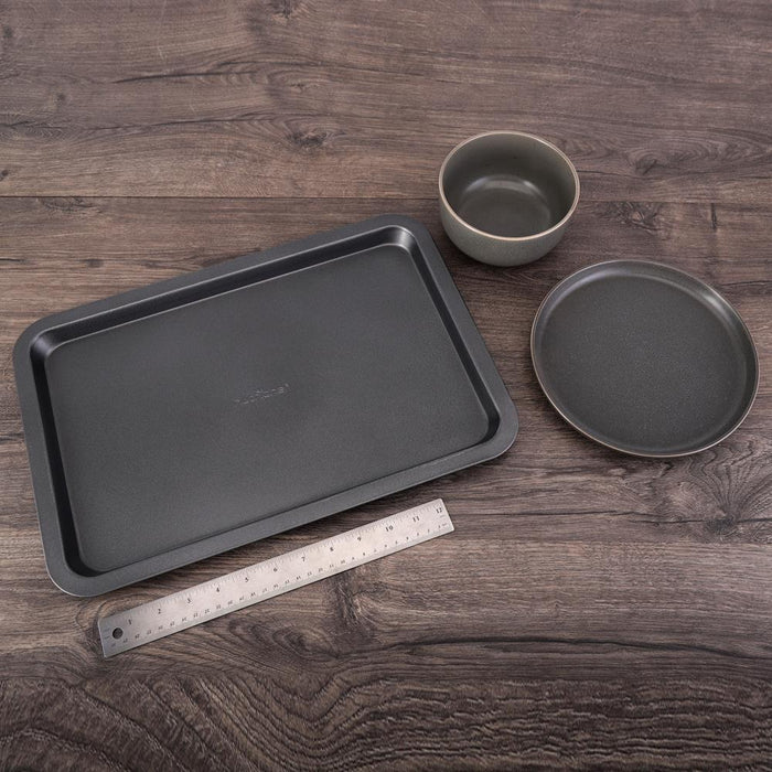 Large Cookie Sheet - Non-Stick Bake Trays With Black Coating Inside & Outside, Compatible With Model: Nczk3B (Gray)