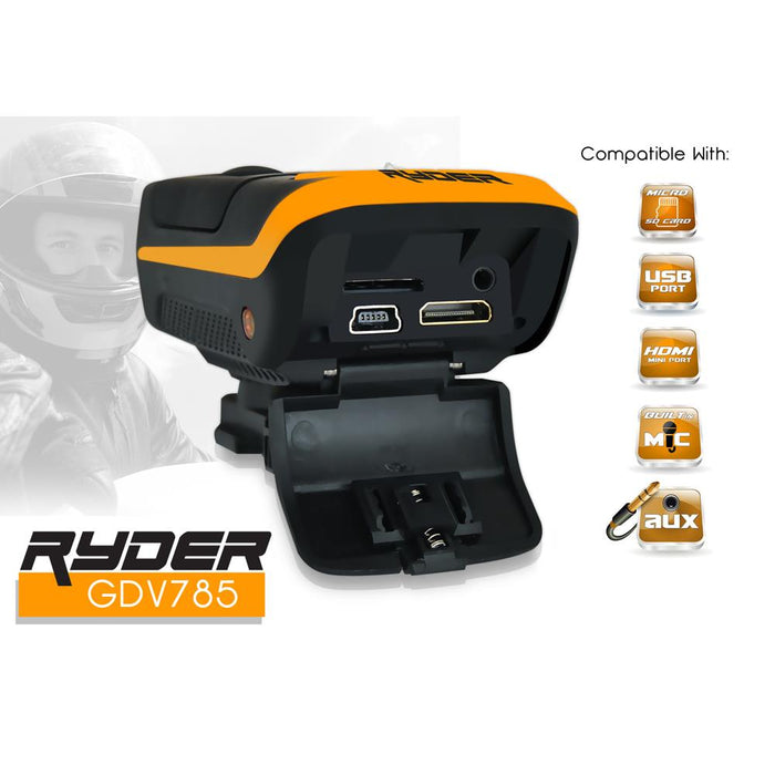 Gear Pro Ryder Action Camera, Hi-Resolution Fully Hd, 16 Megapixel Images, 1080P Video, Fold-Out 1.5'' Lcd Display