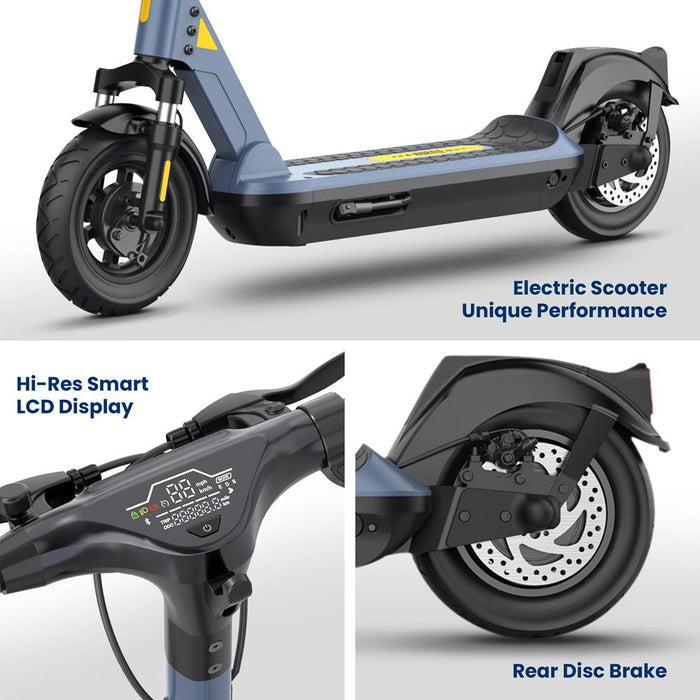 10 Inch Foldable Electric Scooter - Upgraded Pneumatic Tire Foldable Commuter, Suitable For Adult