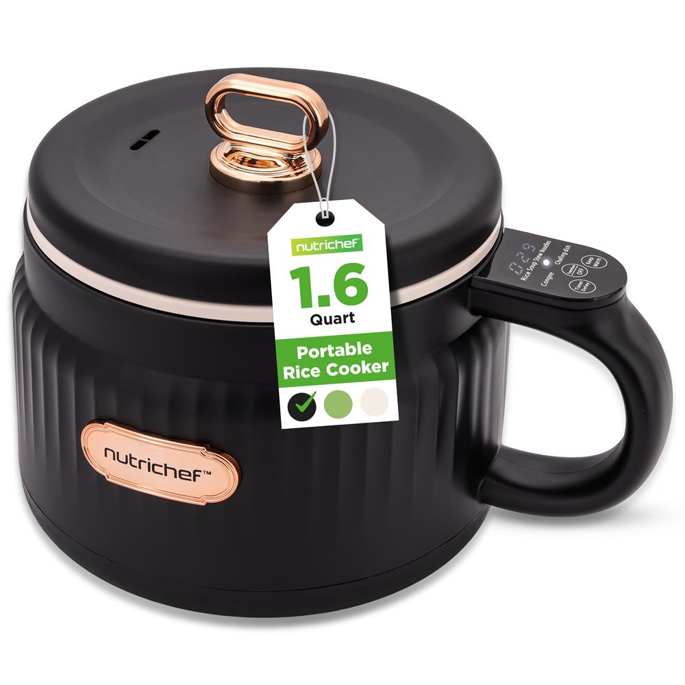 Portable Rice Cooker, Rapid Cooking, Non-Stick Ceramic, 1.6L