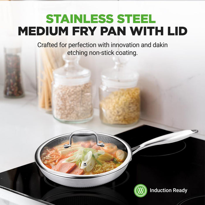 Stainless Steel Stir Fry Pan With Lid