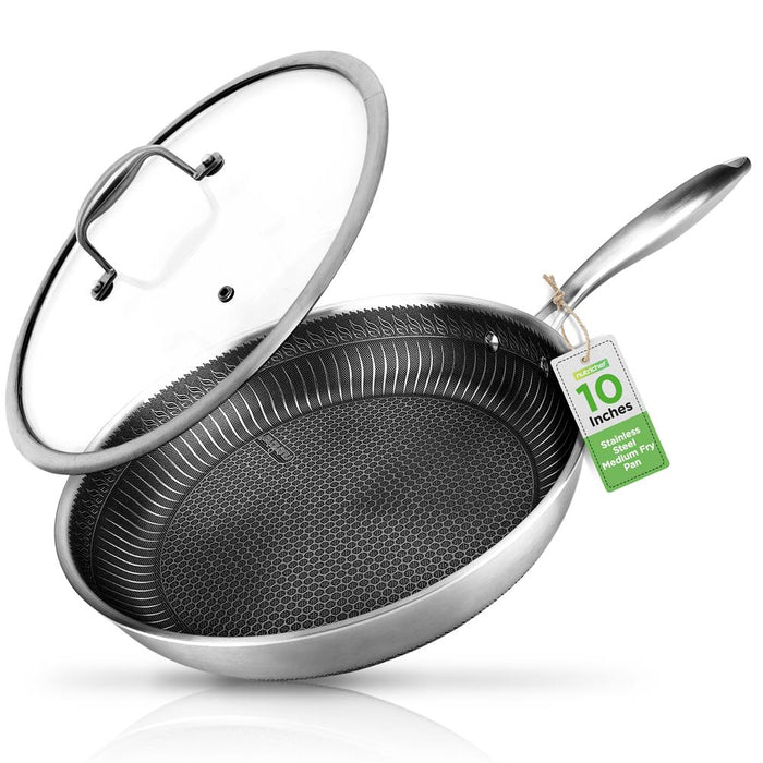 Stainless Steel Stir Fry Pan With Lid