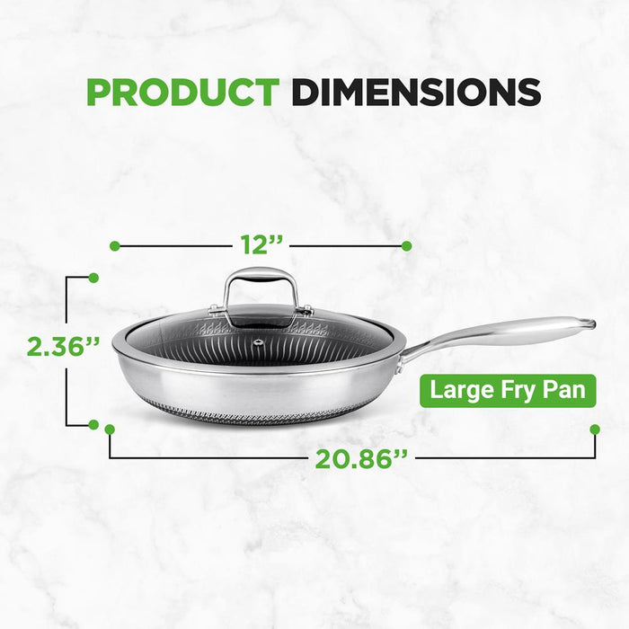 Stainless Steel Stir Fry Pan With Lid