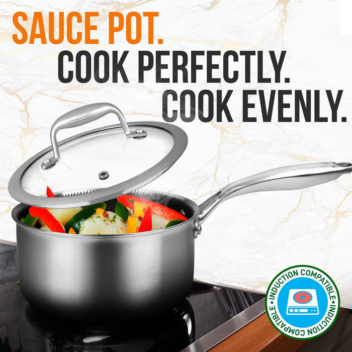 Stainless Steel Sauce Pot With Lid