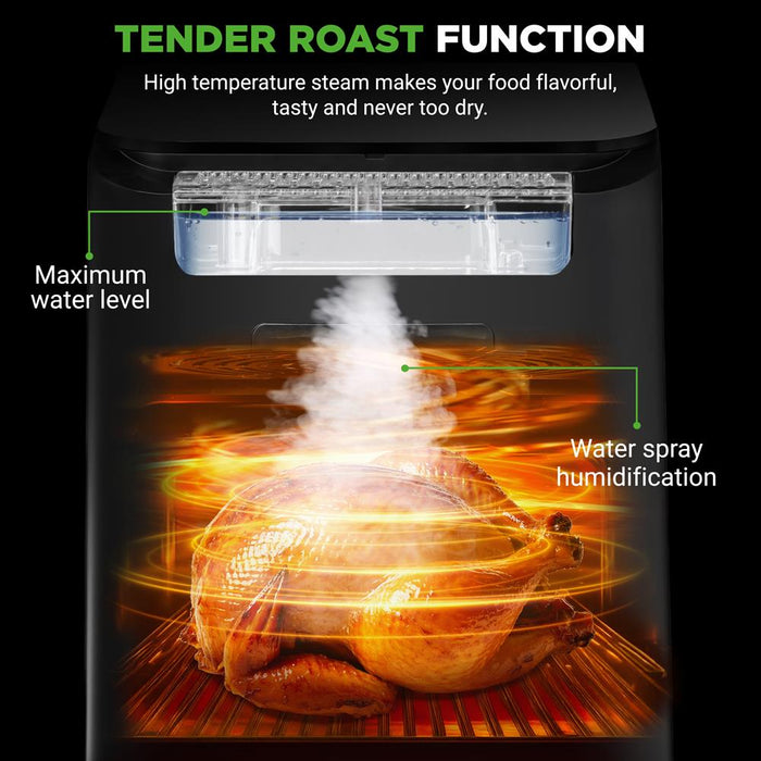 6L Electric Air Fryer & Steamer, 12 Presets, Transparent Window