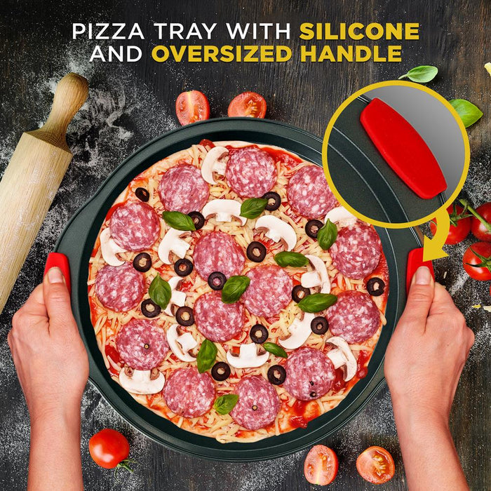 Nonstick Pizza Tray With Handle