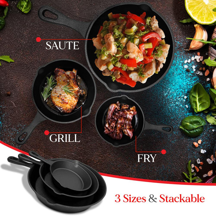 Cast Iron Skillet Pan Set