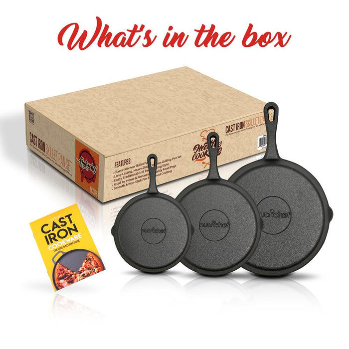 Cast Iron Skillet Pan Set