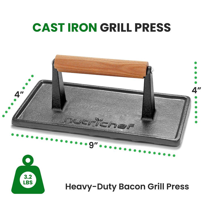 Cast Iron Grill Press