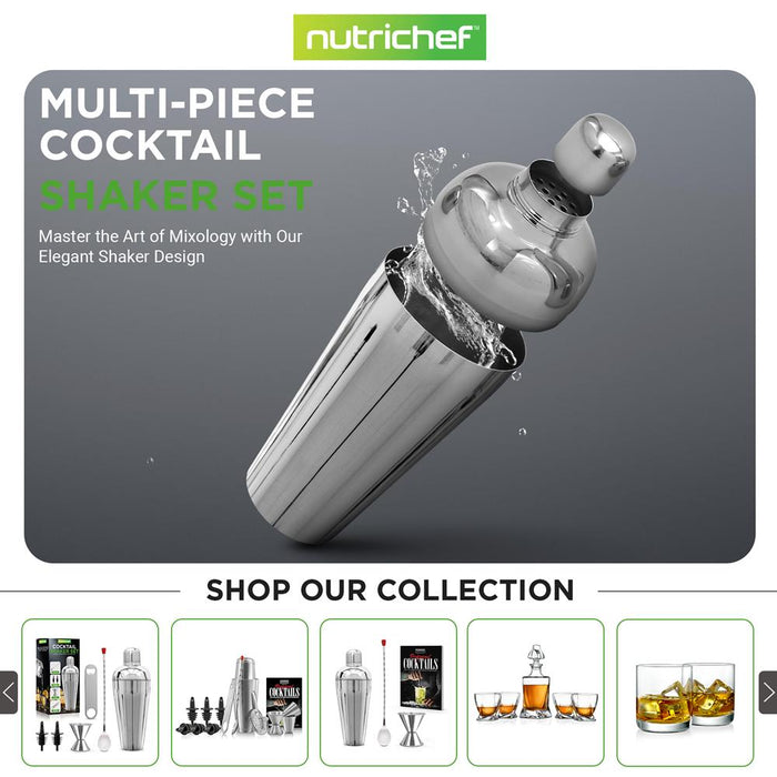 7 Pcs. Bartender Set - Drink Mixer With Essential Bar Accessory Tools With Cocktail Shaker