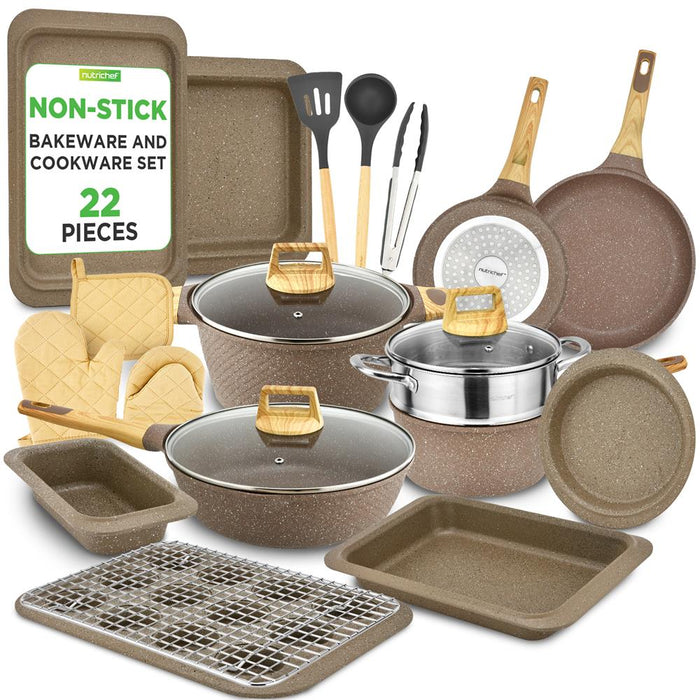 Couscoussier En Marbre Cheffinger 8L - Compatible Induction - Casserole Vapeur Avec Insert Et Couvercle - 8