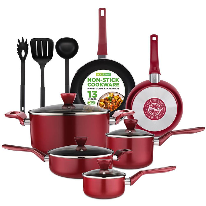 Kitchenware Pots & Pans - Stylish Kitchen Cookware Set, Non-Stick (13-Piece Set)