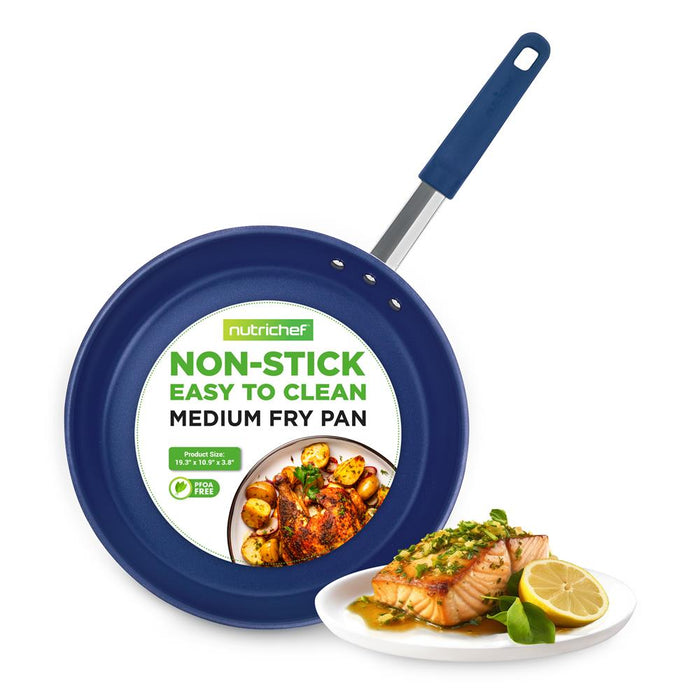 10'' Medium Fry Pan - Non-Stick Pan With Silicone Handle, Ceramic Coating Inside