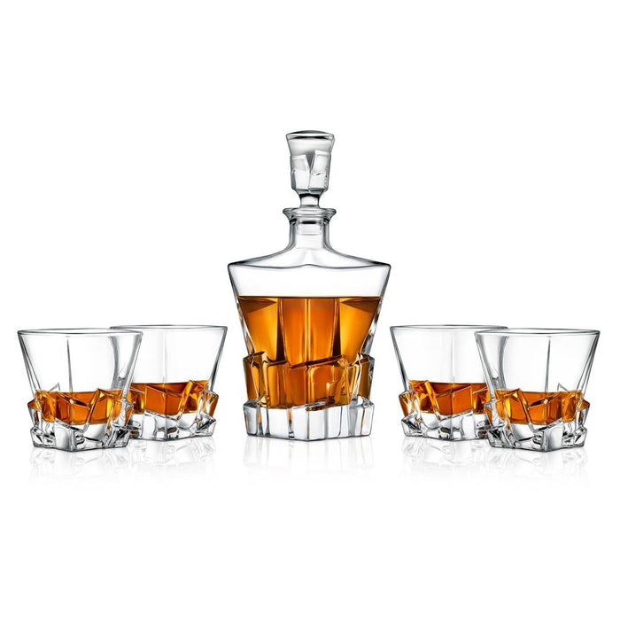 Home Bar Whiskey Decanter - Whiskey Glass Decanter Aerator Set With Whiskey Glasses, Elegant Decanter Design