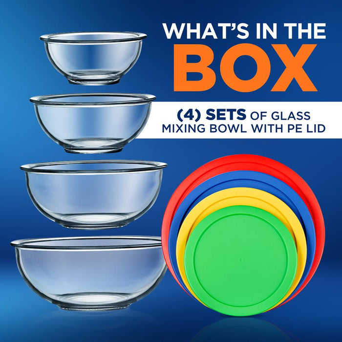 Superior Glass Mixing Bowls With Pe Lids