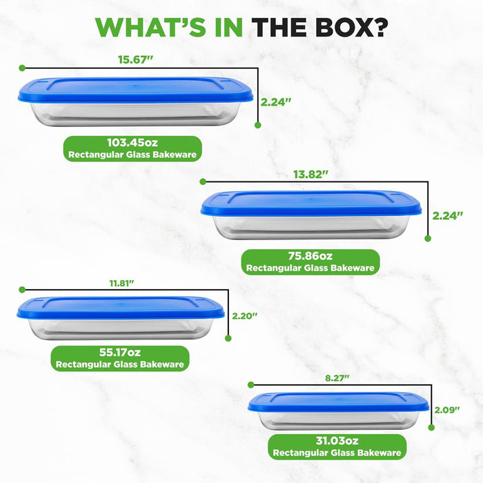 High Borosilicate Glass Bakeware Set