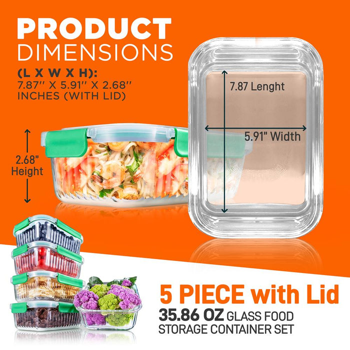 High Borosilicate Glass Food Container