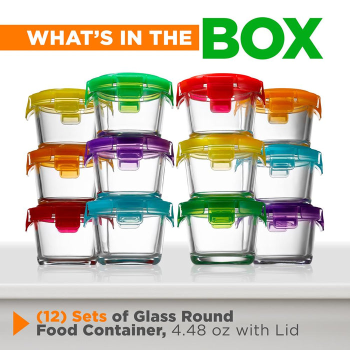 Glass Round Meal-Prep Containers