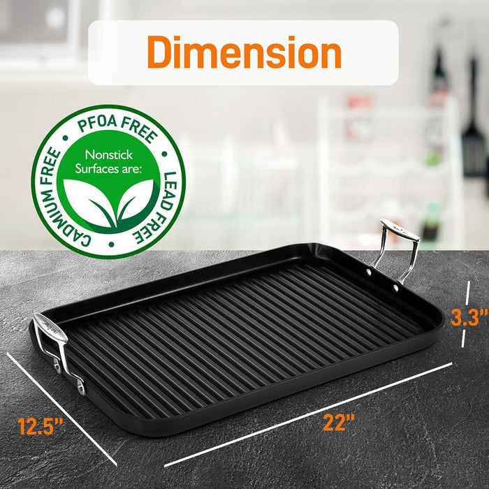 Hard-Anodized Nonstick Grill & Griddle