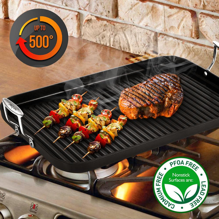 Hard-Anodized Nonstick Grill & Griddle